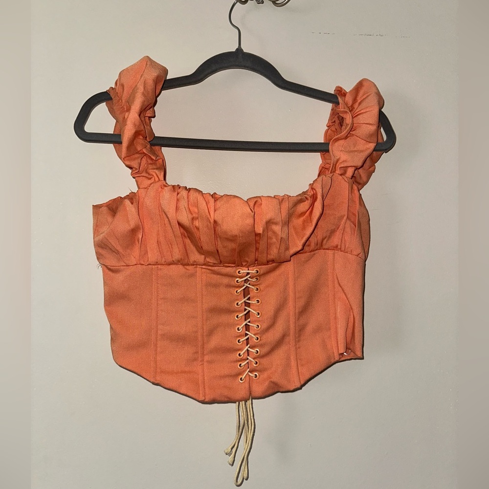SOLD Lightly used Womens Princess Polly Corset Top Sherbert Orange Size 6